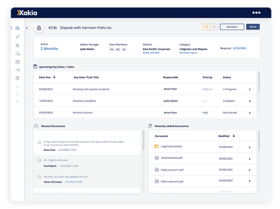 Xakia - matter management software